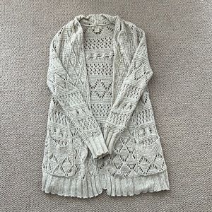 Lucky Brand Long Knit Open Cardigan